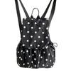 Trendy College Backpack Cotton Daily Travel School Bag Flip Drawstring Casual Polka Dot Backpack Women