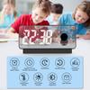 New LED Digital Alarm Clock Timer Function Temperature Electric Alarm Clocks USB Rechargeable Desktop Mirror Clock Bedroom