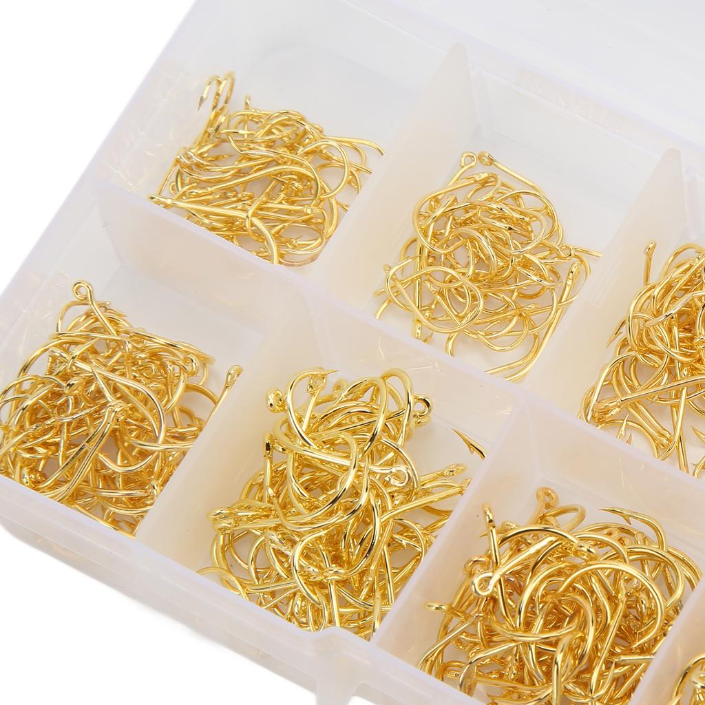 500pcs Fishing Hooks Set Carbon Steel Single   Fishhook Fly Fishing Carp Hooks
