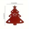 1set Christmas Knife Fork Storage Bag Christmas Tree Stars Snowflake Xmas Knife Fork Bag Cutlery Cover Table Decoration