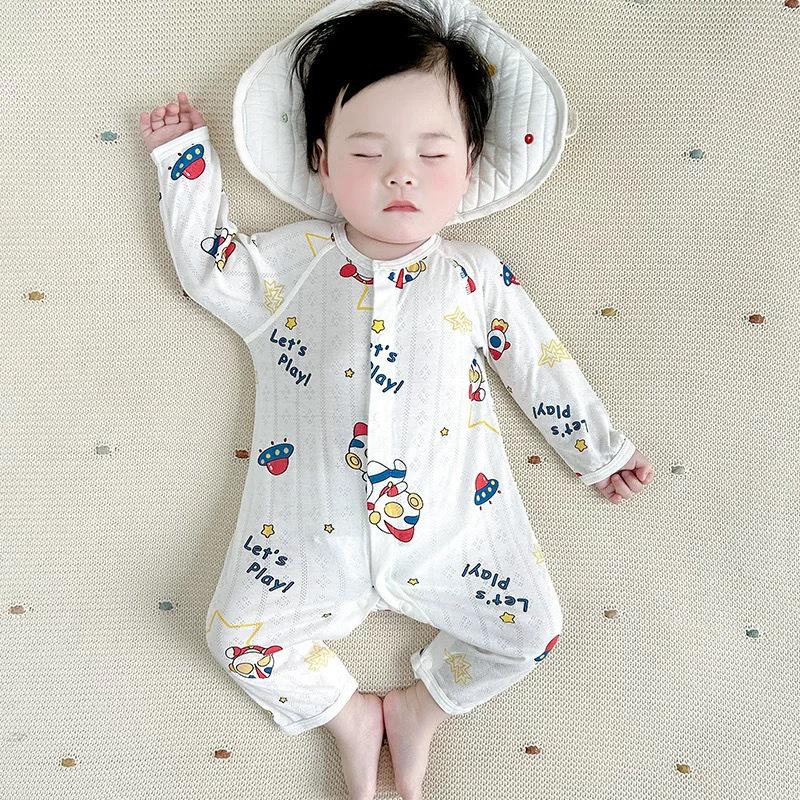 Summer Infant & Toddler Long-Sleeved Jumpsuit - Thin, Breathable Pajamas for Newborns