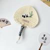 Vintage Cattail Fan Chinese Style Handheld Fan Home Decor Crafts Woven Fan  Wedding Party