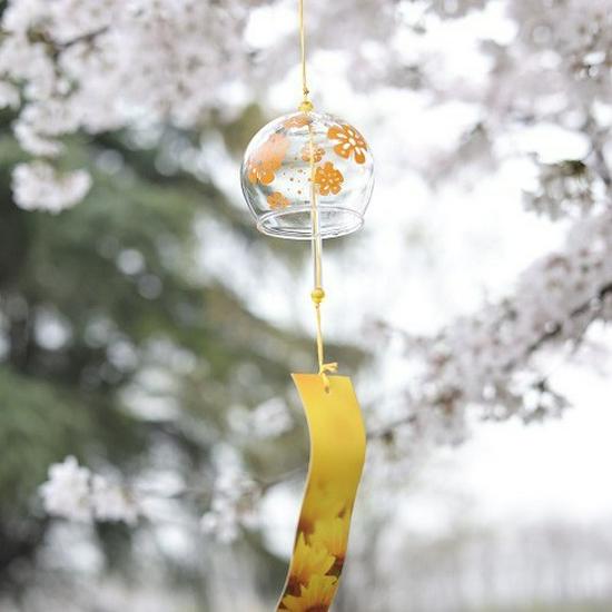 Cherry Blossom Glass Wind Chimes: Creative Home Décor & Spring Festival Gift
