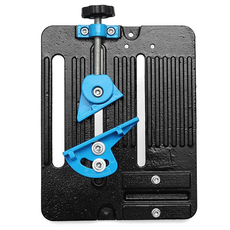 115-125 Angle Grinder Stand Grinder Holder Support Cast Iron Base Bracket Holder Sliver+Blue