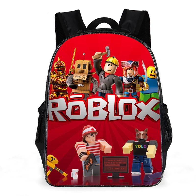 Roblox Kinderschoolrugzak Jongens Meisjes Lichtgewicht Oxford Stof Dubbele Riem Tas Met Luchtgevulde Riemen