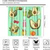 Watercolor Avocado Curtains - Summer Tropical Fruits Colorful Drink Patterns Window Treatment Room Darkening Blackout Curtains