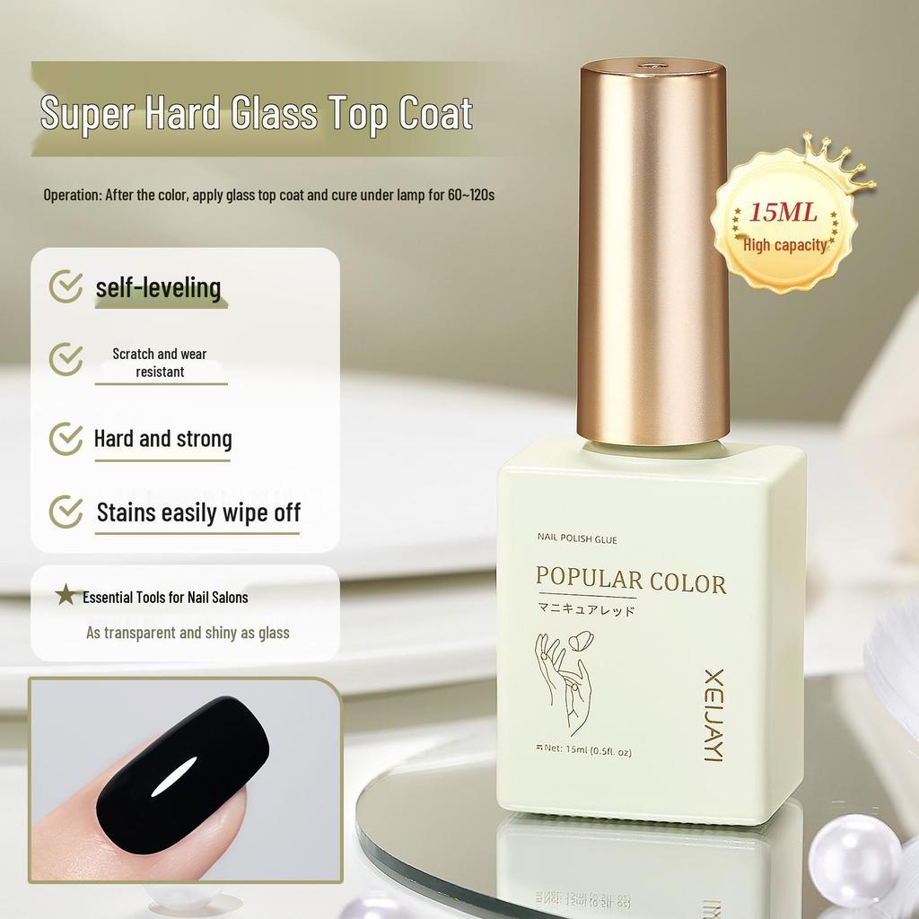 15ml Gel Polish Base & Top Coat Set with Reinforcing Matte Tempered Gel for Nail Salons