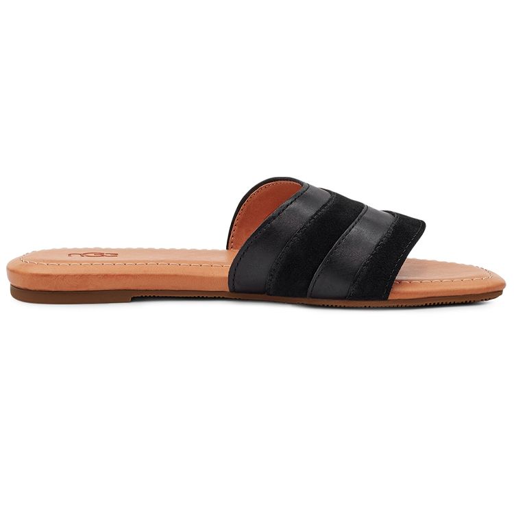 UGG Ximena Double Layer Cowhide Comfortable Casual Fashion Sandals Women sandals Black 1128644-BLLE