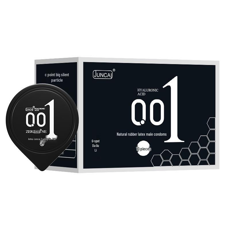 Juncai Ultra-Thin Hyaluronic Acid Ribbed Condoms Set for Adult Family Planning
