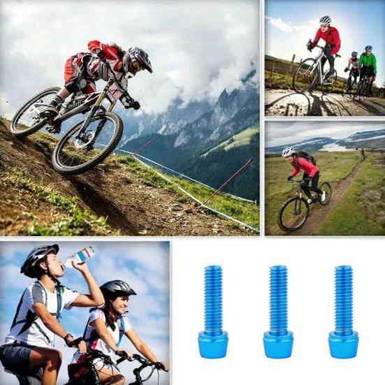 6Pcs Stainless Steel Bike Stem Bolt Heavy Duty Metal Colorful BMX MTB Road Mountain Bicycle Stem Screw Cycling Bike Accessories