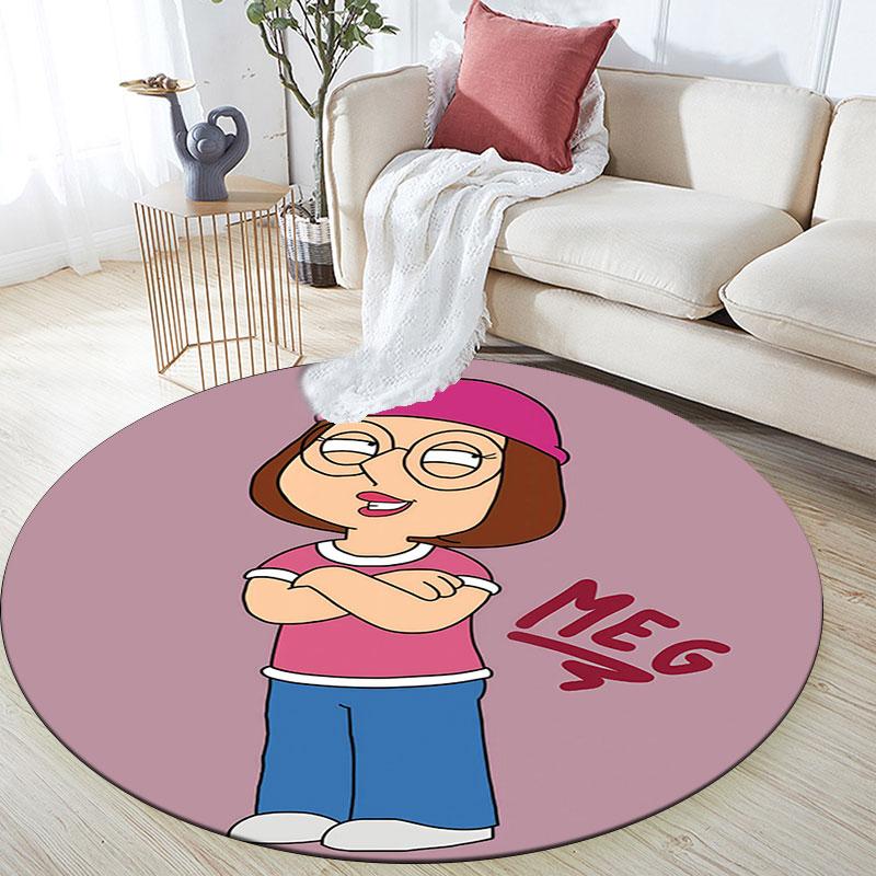 Meg Griffin Pattern Round rug,Carpet Rug for Living Room Bedroom Playroom ,Non-slip Floor Mat,Holiday Gifts and Birthday Gifts.