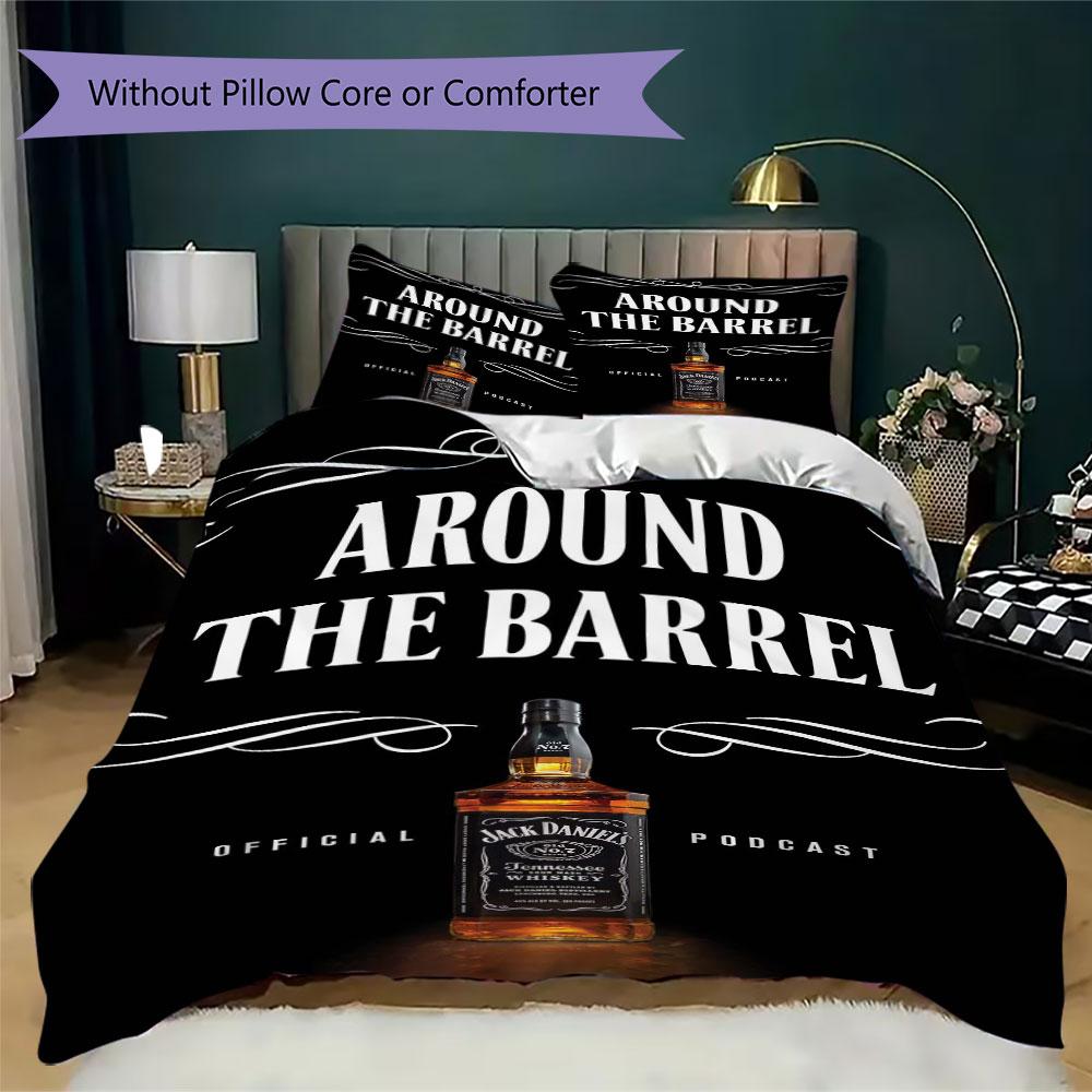 JACK DANIELS whisky Prints bedding, duvet cover and pillowcases, birthday gift (1 duvet cover + 2 pillowcases, pillow insert not included)JM001