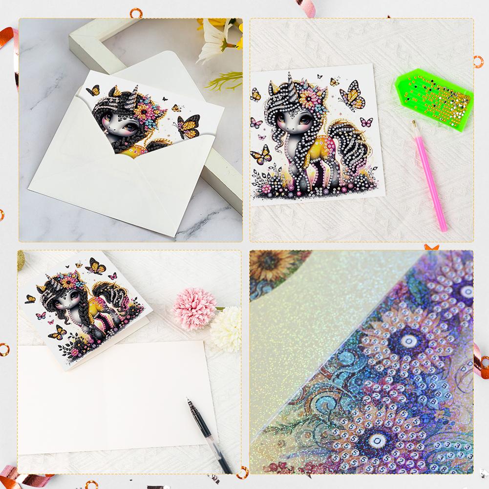 6Pcs Diamond Painting Greeting Card Holy Mother & Jesus Diamond Handmade Card Diamond Daily Wish Card for Holiday Party Favors