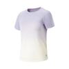 Gradient Round Neck Brand Logo Stitching Regular T-Shirt Women Tops ATSW336-4