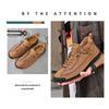 Men's Trendy Leather Shoes, Outdoor Workwear, Retro Stitching, Mid To High Cut, Fashionable and Casual Men's Leather Shoes