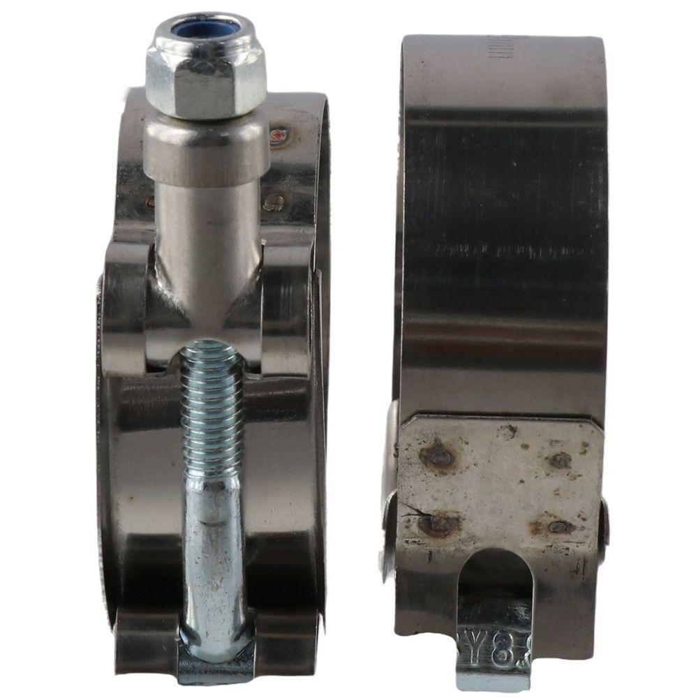 2 Pcs 1.5 Inch Stainless Steel T-Bolt Hose Clamps, Clamp Range 43-49mm for 1.5" Hose ID