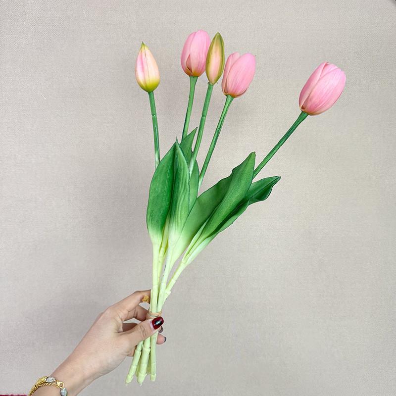 Artificial Tulipa Gesnerianacenterpiece With Realistic Silicone Material For Event Decor