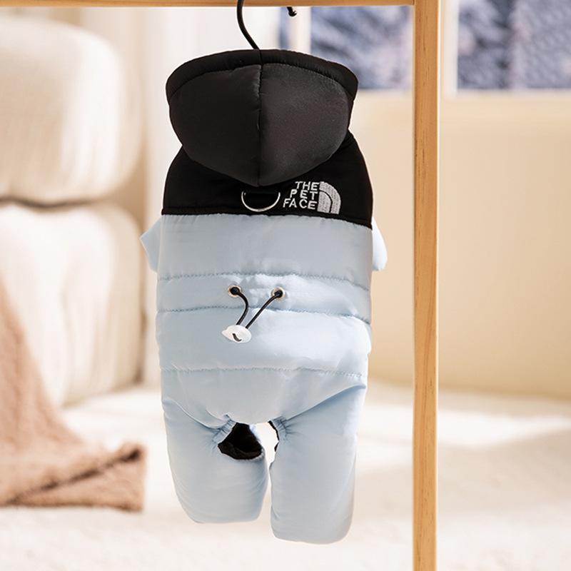 

Pet cat clothes autumn and winter warm hooded into kitten four-legged cotton-padded clothes small dog teddy dog cat clothing XL (recommended weight 11-7.5 kg)