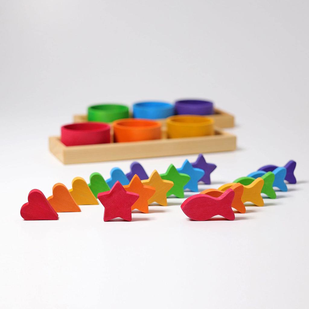 Educational Building Interior Pretend Sorting SH42125 Grimm's GRIMM'S Toy, Blocks, Decor, Play, Game, Rainbow,