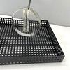 Modern Simple European Style Nordic Black Metal Grid Tray Ornaments Model House Sales Office Soft Furnishings
