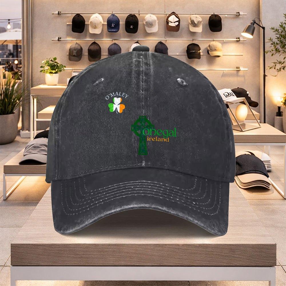 Irish Cross FourLeaf Clover Adjustable Snapback Baseball Cap for Mardi Gras St Patricks Day Parties Birthdays
