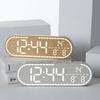 Nordic Style Temperature Display Clock Minimalist Design Tabletop Electric Clock  Classroom Decor