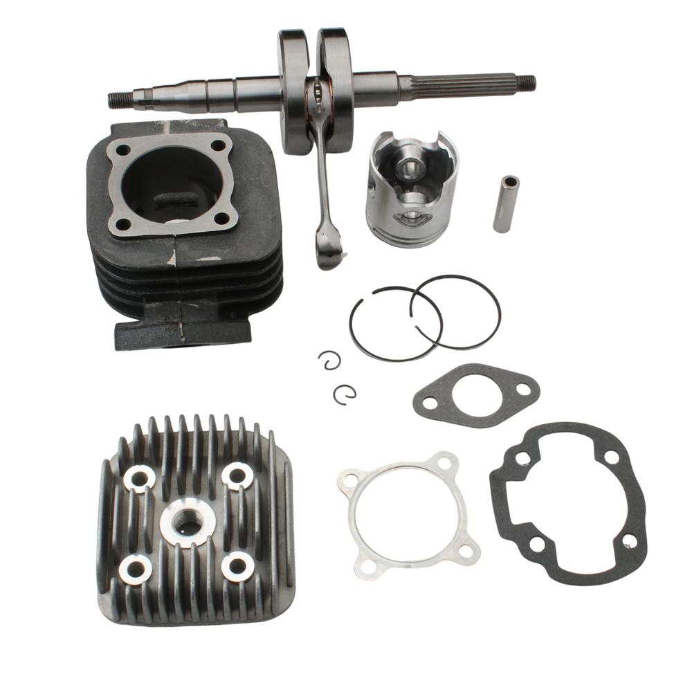 Scooter 70cc Big Bore Cylinder Kit & Racing Crankshaft for MBK 50 Booster Next One Rocket Spirit Track Stunt 50cc 47mm / 10mm 2T