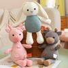 Superior-Grade Cute First-Class Knitted High-Standard Animal High-Standard Plush Play Sets High-Standard Bear Pink Premium-Quality Pig