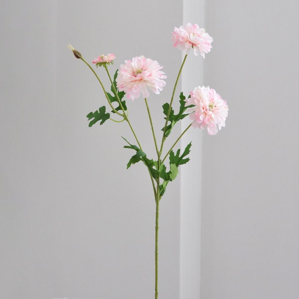 54CM Artificial Silk Flowers Artificial Silk 4 Heads Design Chrysanthemum Bouquet Nordic Style Bridal Bouquet