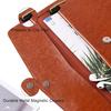 VANRA File Folder Organizer PU Leather File Jackets Document Holder Project Pockets with Magnetic Closure Button and Inner Bag for A4 Letter Size