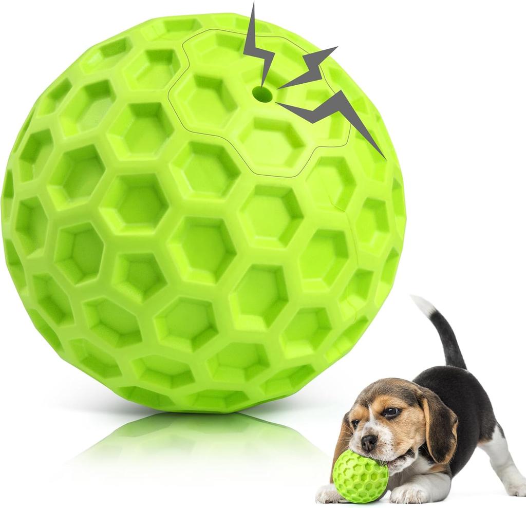 Dog Ball, Relieves Anxiety, Cleans Teeth, Interactive Chew Toy for Aggressive Chewers, Dog Toy for Large Breeds, Outdoor Waterproof