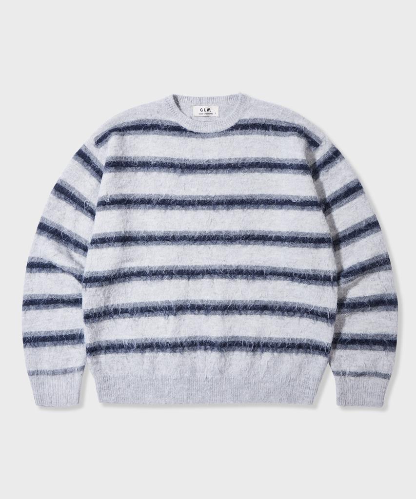 GLW Striped Brushed Knit Gray