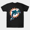 Pánské černé tričko s potiskem Miami Dolphins - Jinrodrigues001 #153 Potisk na papíře bez ořezu Bavlněné tričko