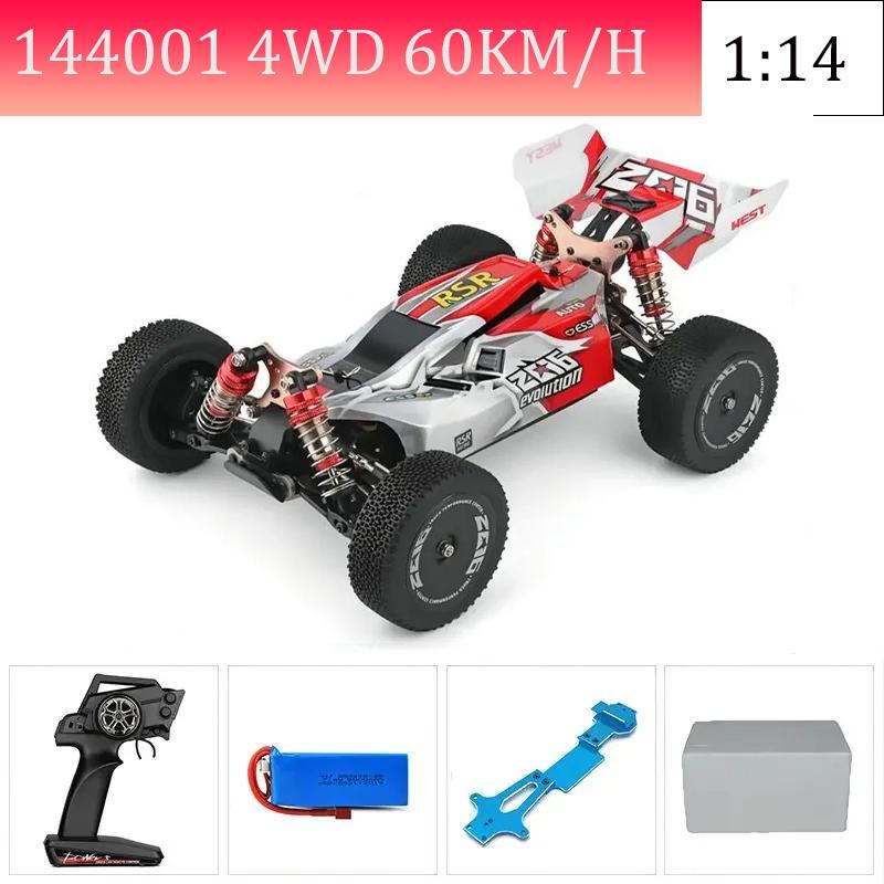 WLtoys144010 4WD Model with A Top Speed of 75 Km/h 1:14 Scale, High-speed Remote-controlled Off-road Drifting Racing Car for Boy