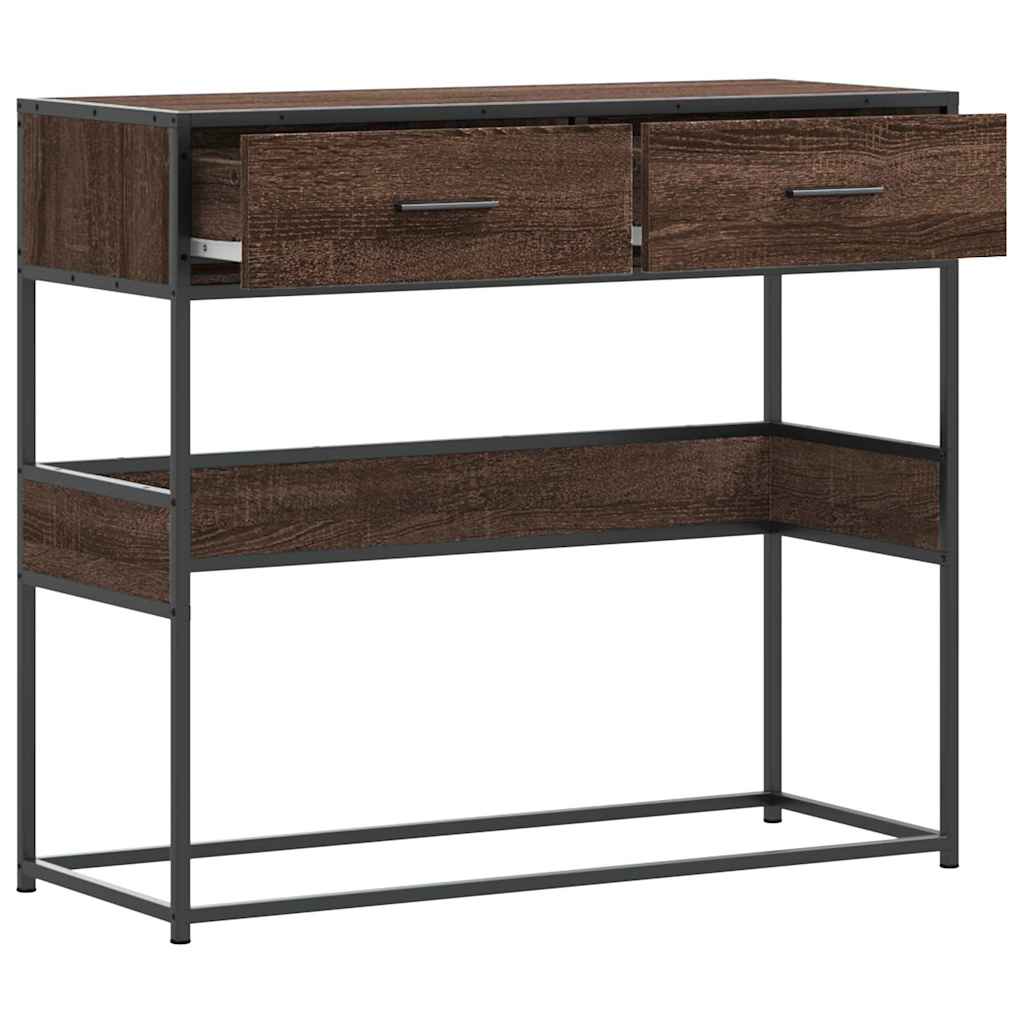 Vidaxl Console Table, Brown Oak, 90X35X80 Cm