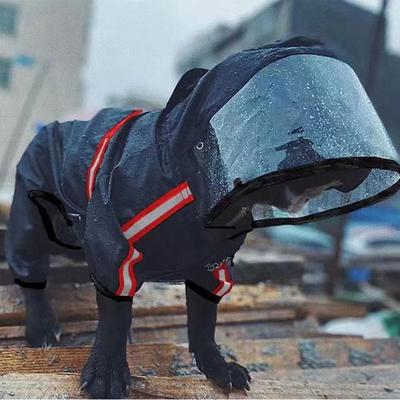 Impermeable Reflectante para Perros de Razas Medianas y Grandes - Diseño de Cuatro Patas de Poliéster