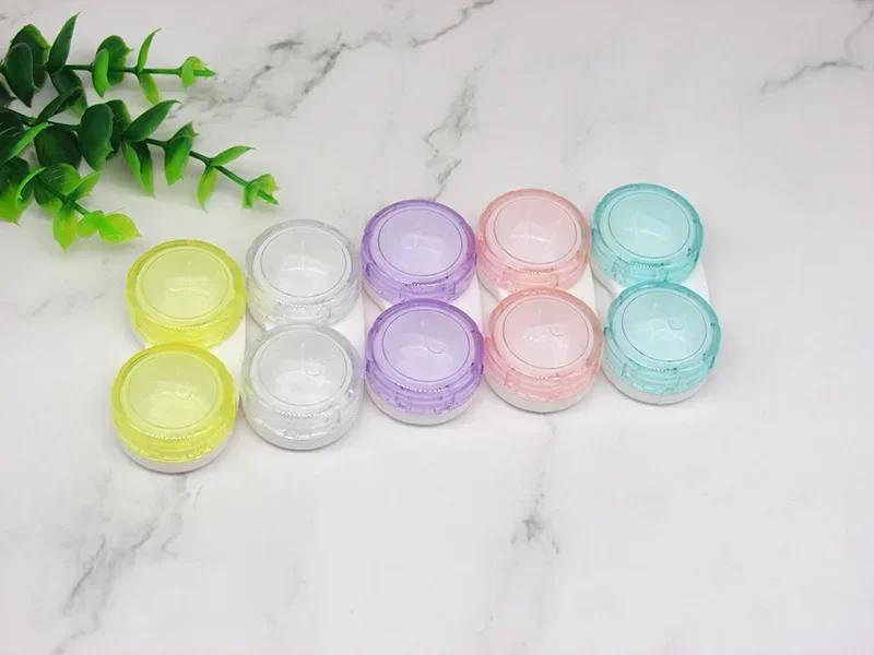 Mode Pinzette Saugnapf Mini Kontaktlinsenbehälter Set Mädchen Farbige Kontaktlinsen Box Augen Kontaktlinsenbehälter