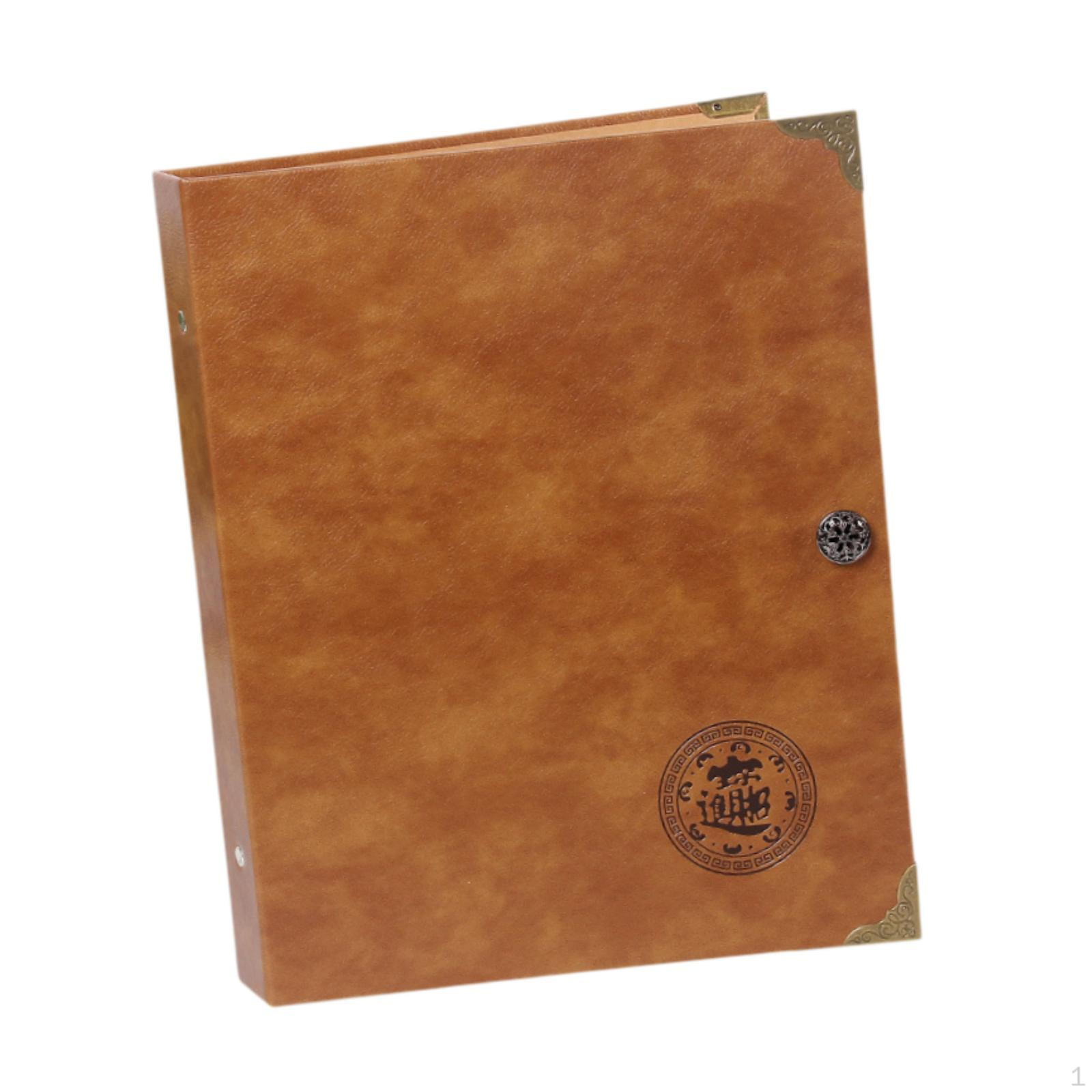 

Binder Collection Album Holder Protection PU Leather Large Space Double Sided Suitable Paper Currency Coin