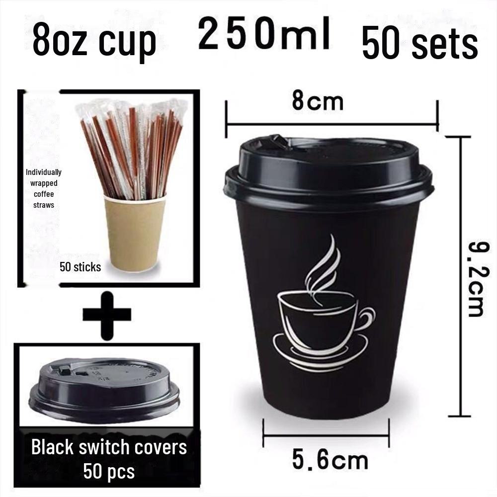 

Изолированный одноразовый бумажный стаканчик для кофе и чая с крышкой, термостойкий для горячих напитков.