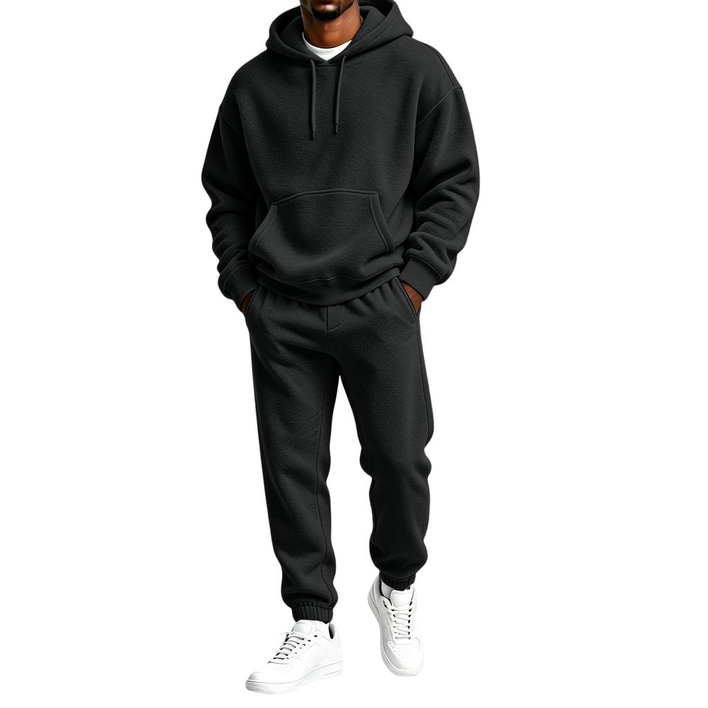 Herren Kapuzenpullover Sweatshirt Jogginghose Zweiteiliges Set