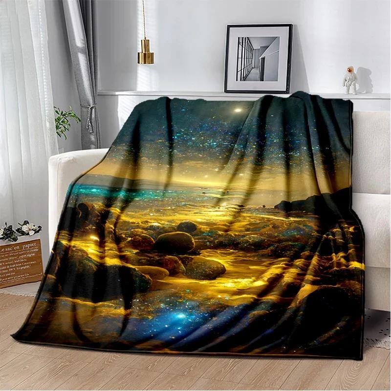 Weiche Bunte Kieselsteinweg Überwurfdecke Naturinspiriertes Design für Zuhause Schlafzimmer Bett Sofa Abdeckung Kinder Neuer Stil