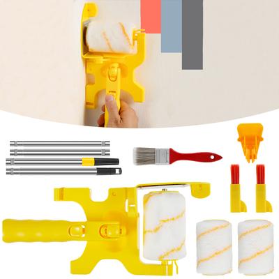 Paint Roller Brush Wall Painting Roller House Decor Color Separation Brush Hand-held Clean-Cut Paint Edger Roller Extension Pole