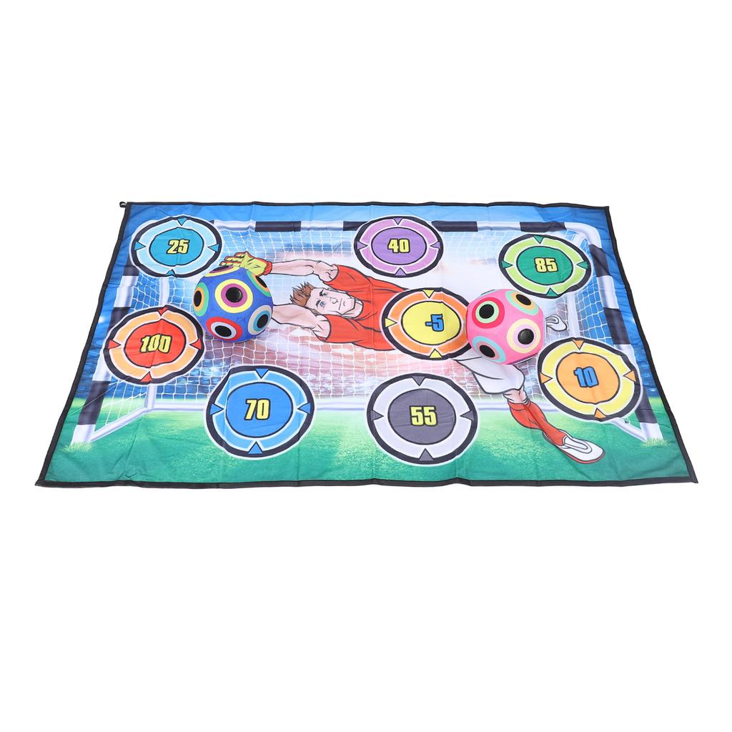 2 in 1 Soccer Ball Game Set with 2 Balls Hand Eye Coordination Motor Skills Toss Soccer Target Goal 