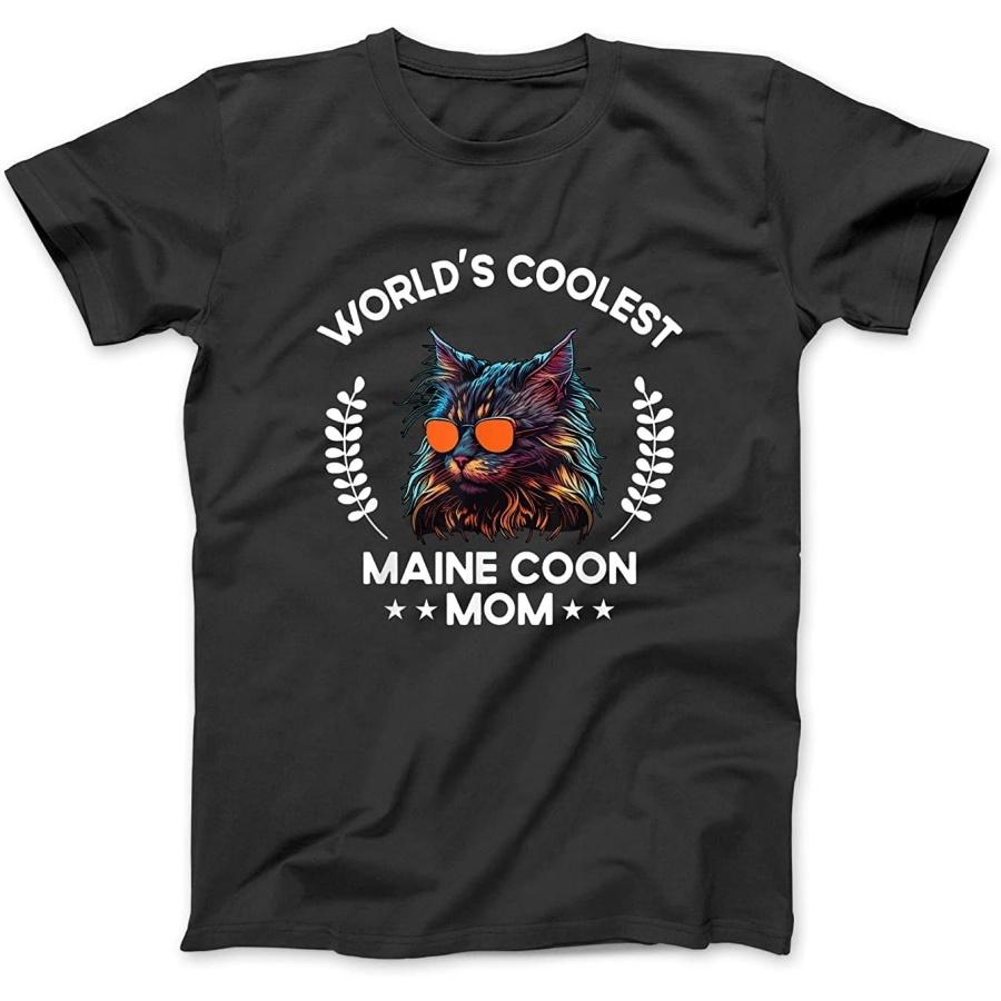 World s Coolest Cat Mom Mama - Women Maine Coon Cat T-Shirt Sweatshirt Hoodie Tanktop for Men Women Kids Black XXXXXL разноцветный
