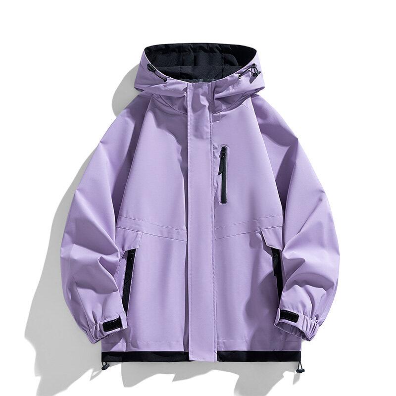 Spring Men's Windproof Waterproof Jackets Outdoor Loose Casual Couple Outwear Male Japan Style Hooded Zippers Jacket