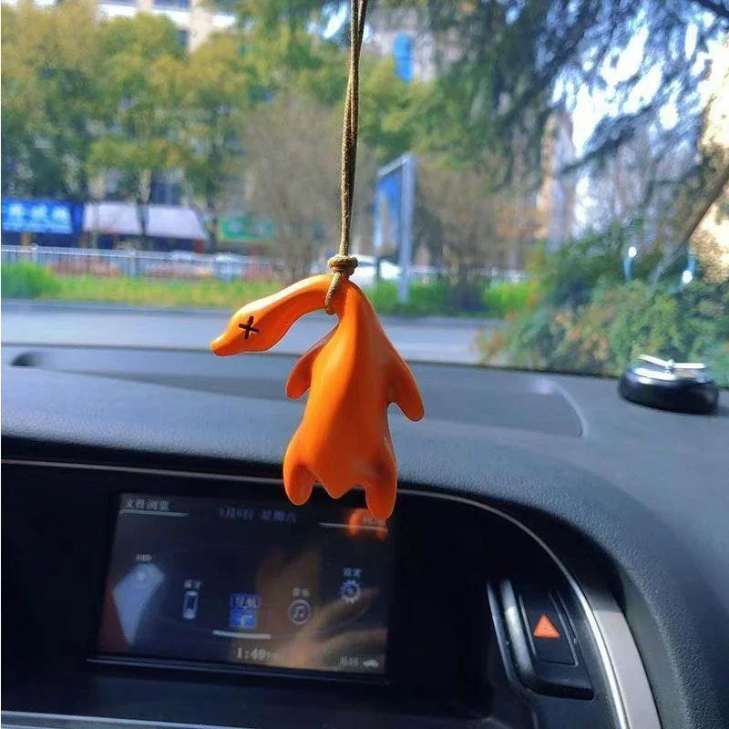 Hot Color Change Duck Funny Swing Goose Roasted Car Pendant Swing Duck Hanging Ornament  for Car Products Interior Accessories