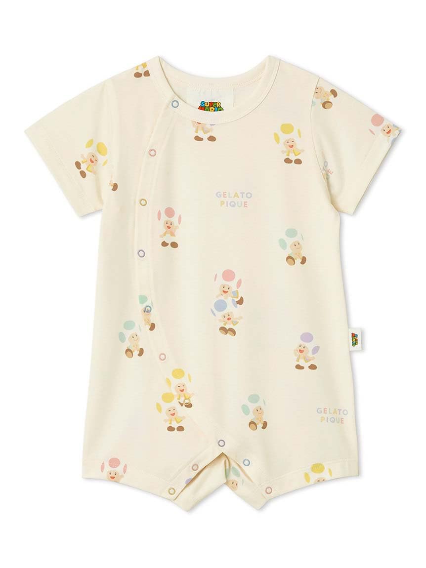 

Nintendo BABY Toad Yoshi Rompers PBCO252486 CRM 70 [Gelato Pique] & (Toad)