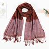 Ethnic Style Cashew Scarf Air Conditioner Large Shawl Scarf Dual-Purpose Jacquard Fringed Spring And Summer Long Cotton Scarf Women