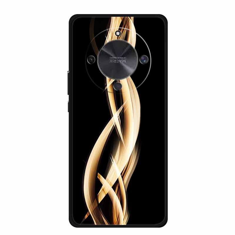 Phone Case For Honor X70 5G 2025 Case X 70 Coque Flowers Black Silicone Soft Back Cover For Honor X70 Cases HonorX70 Funda 6.79"