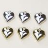 10 Pieces Sweet Heart Pendant Necklace and Earrings Peach Heart Pendant with Hole Heart Pendant for DIY Necklace Making